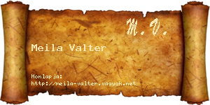 Meila Valter névjegykártya